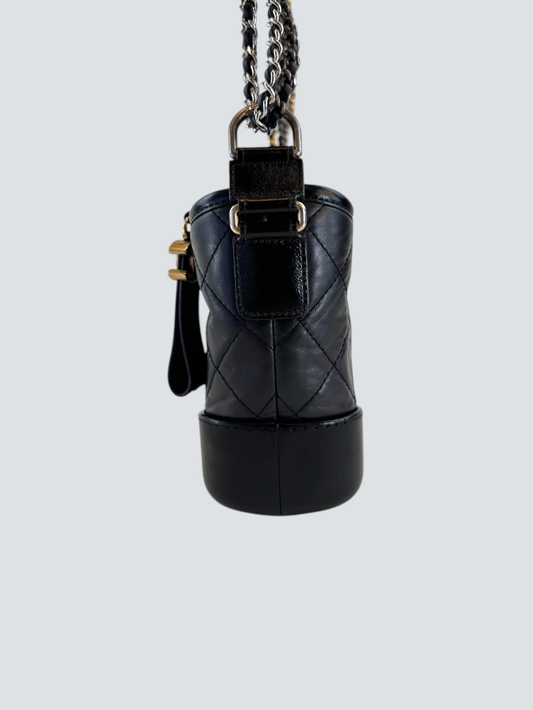 Chanel Black Calfskin Leather Small Gabrielle Crossbody