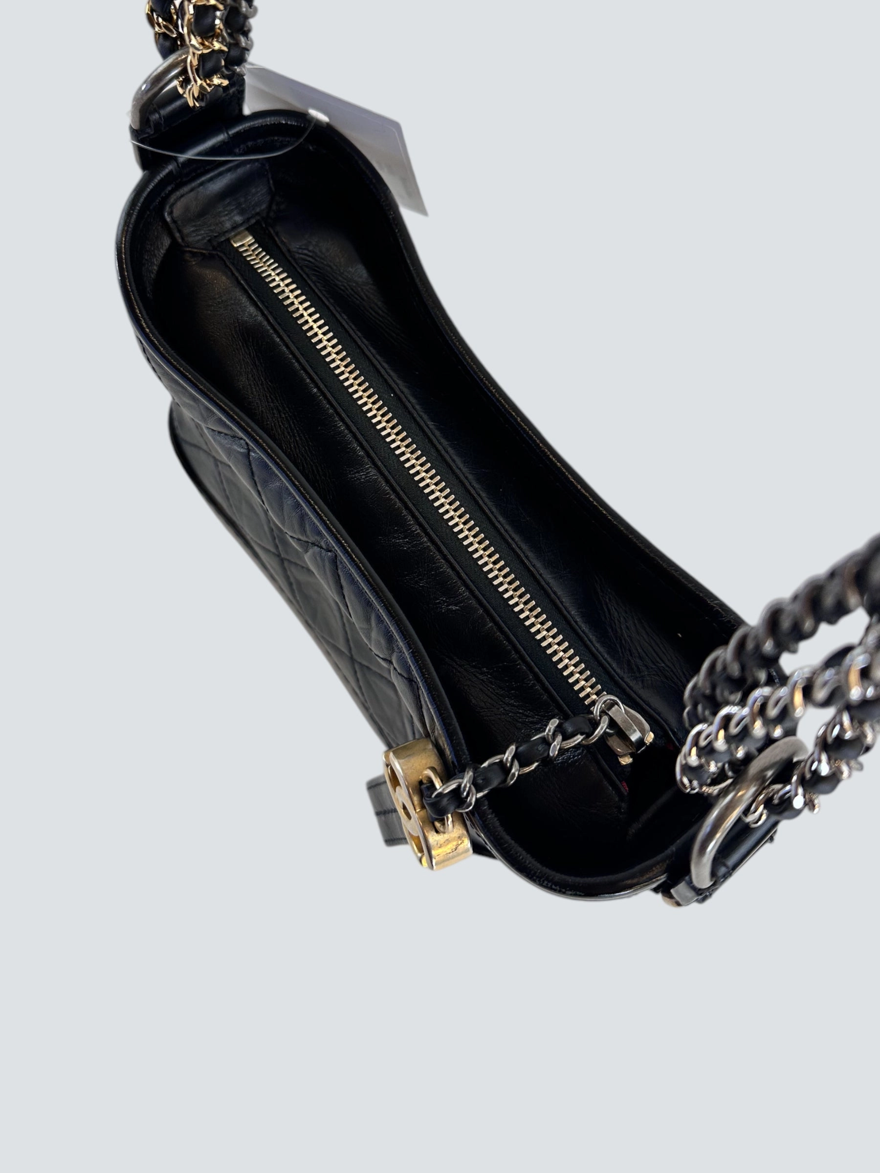 Chanel Black Calfskin Leather Small Gabrielle Crossbody