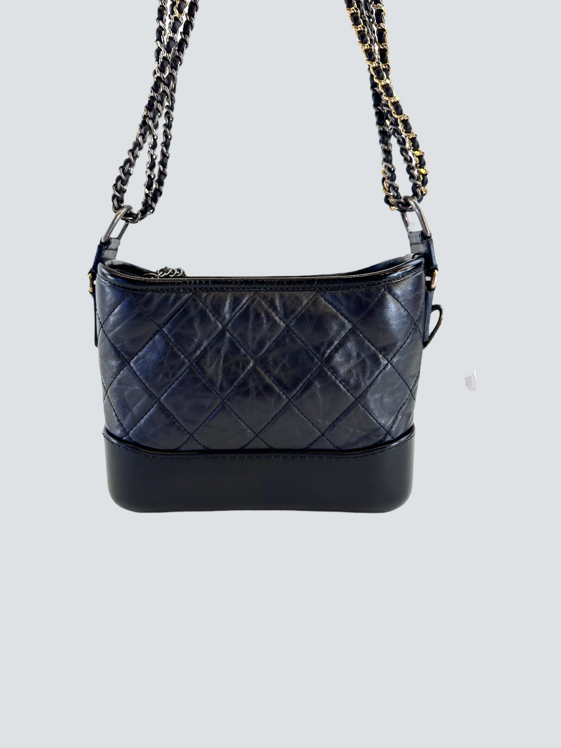 Chanel Black Calfskin Leather Small Gabrielle Crossbody