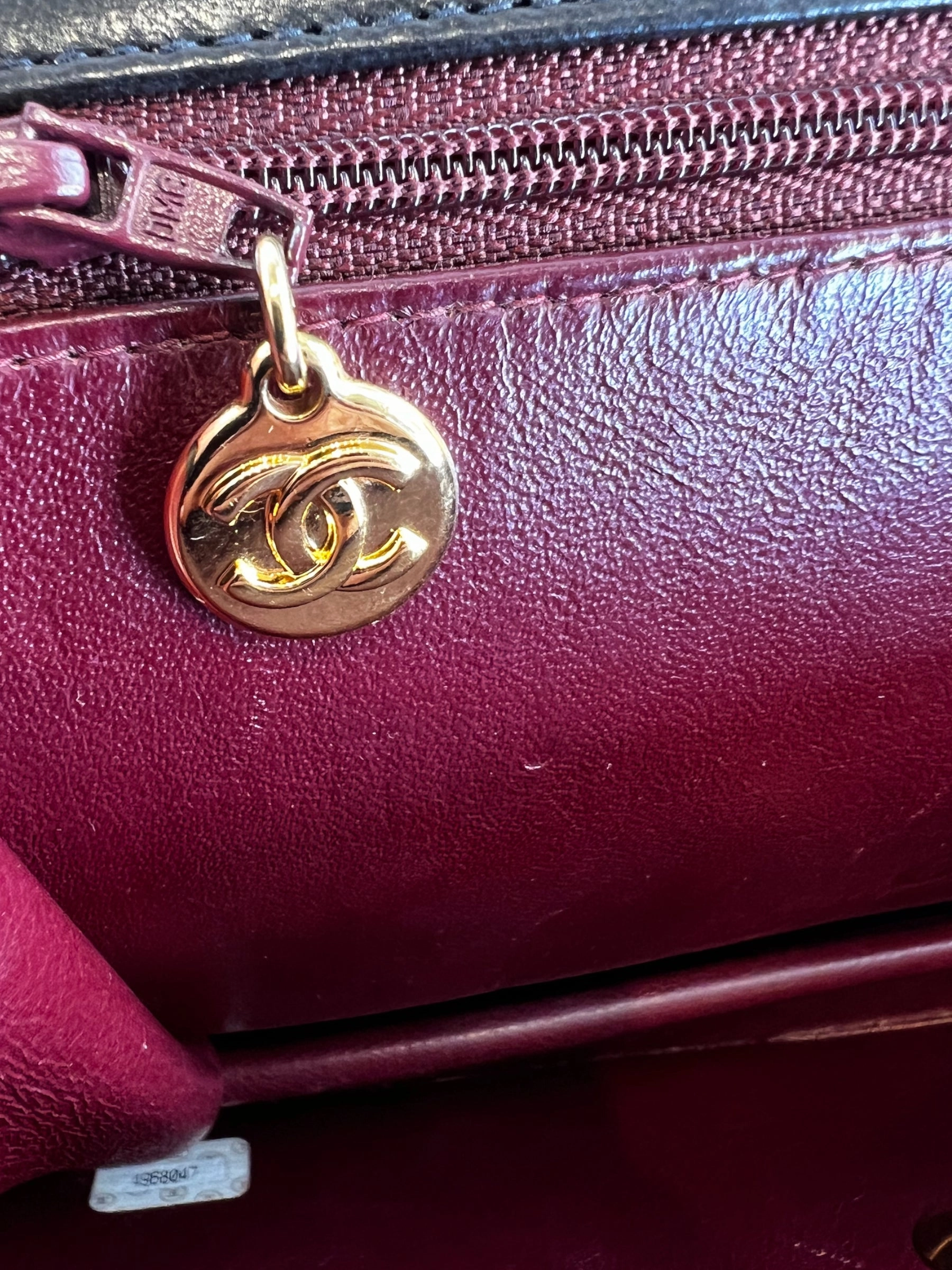 Chanel Black Lambskin Leather Small Single Flap