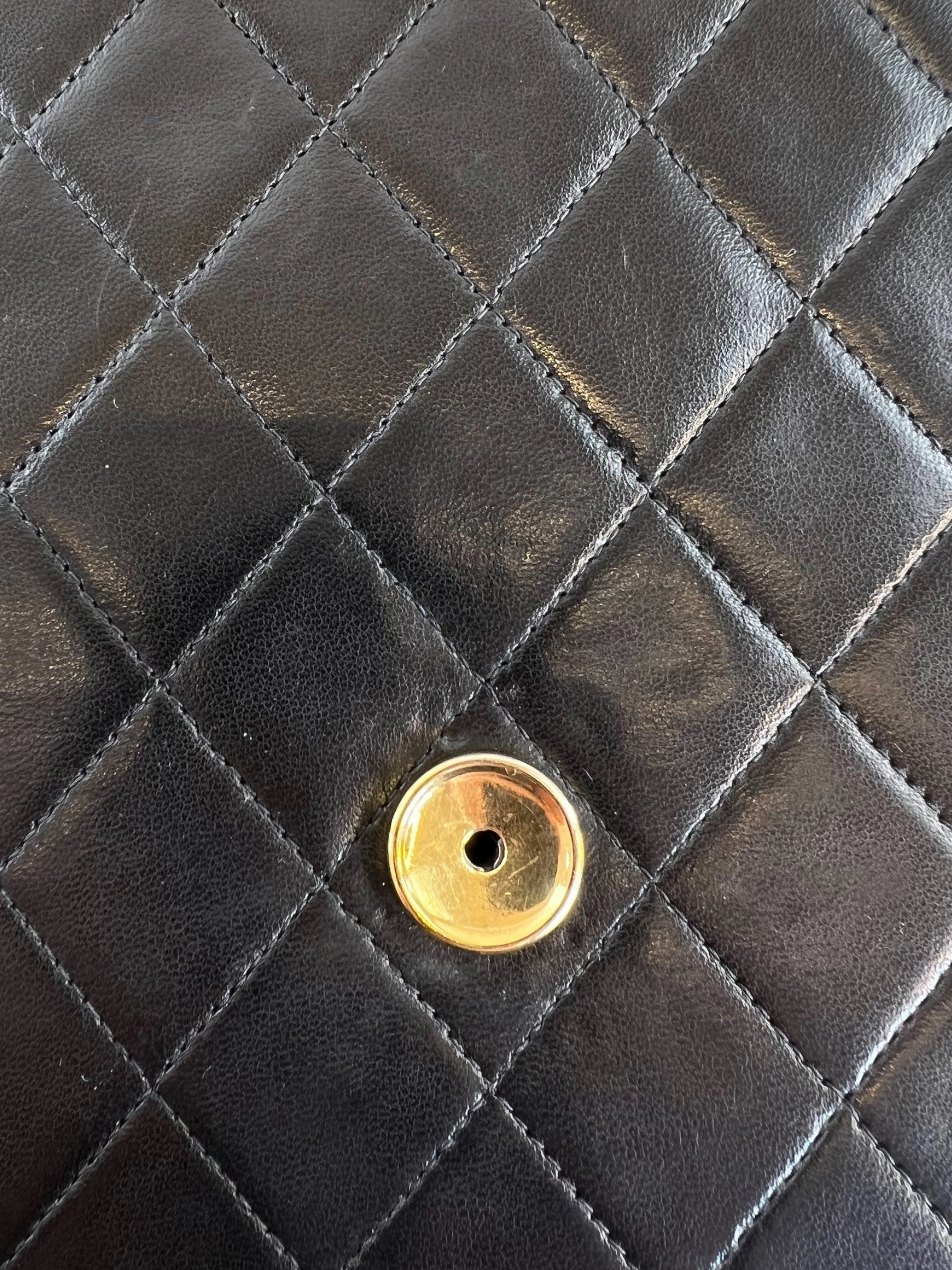 Chanel Black Lambskin Leather Small Single Flap