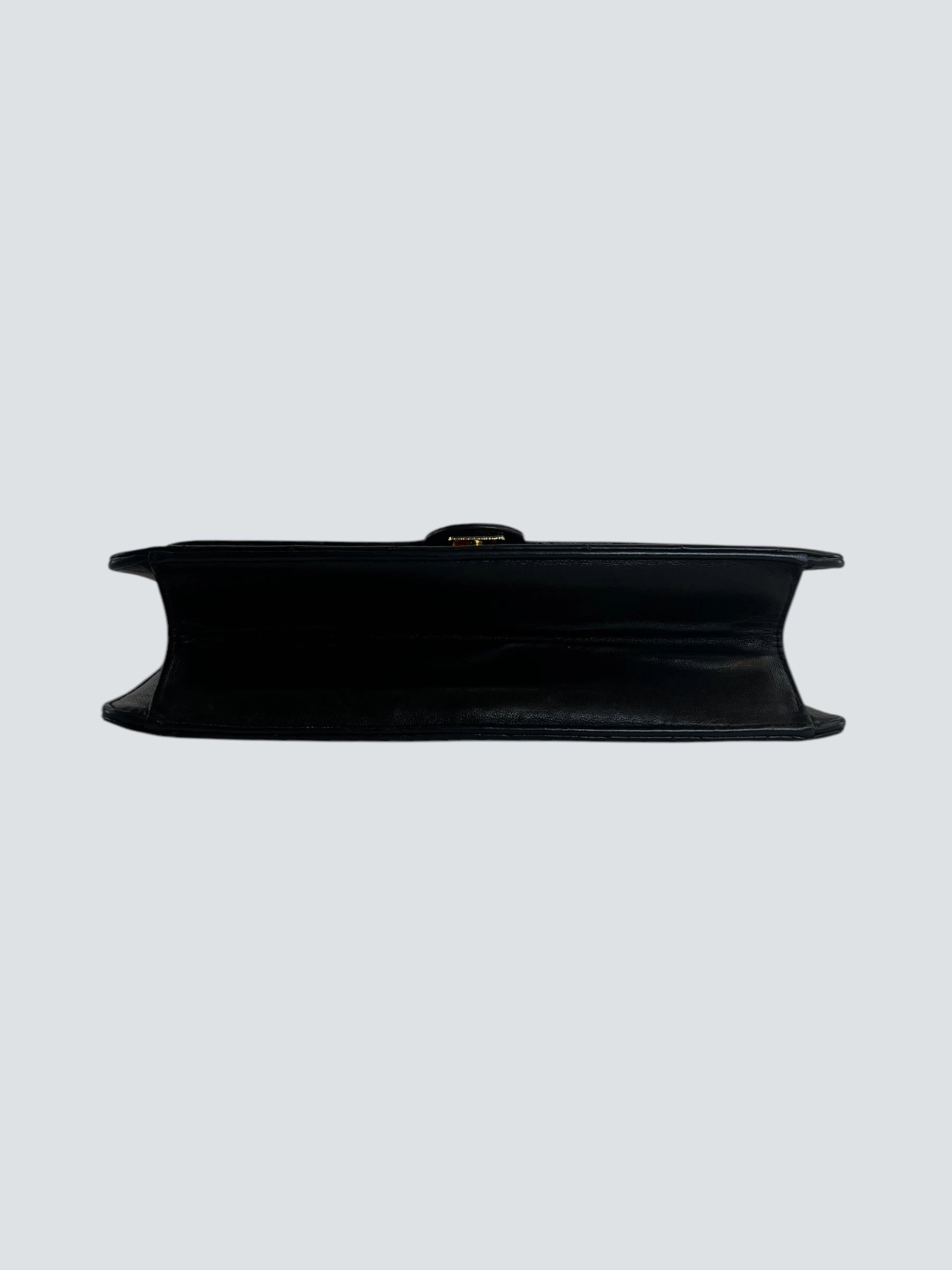 Chanel Black Lambskin Leather Small Single Flap
