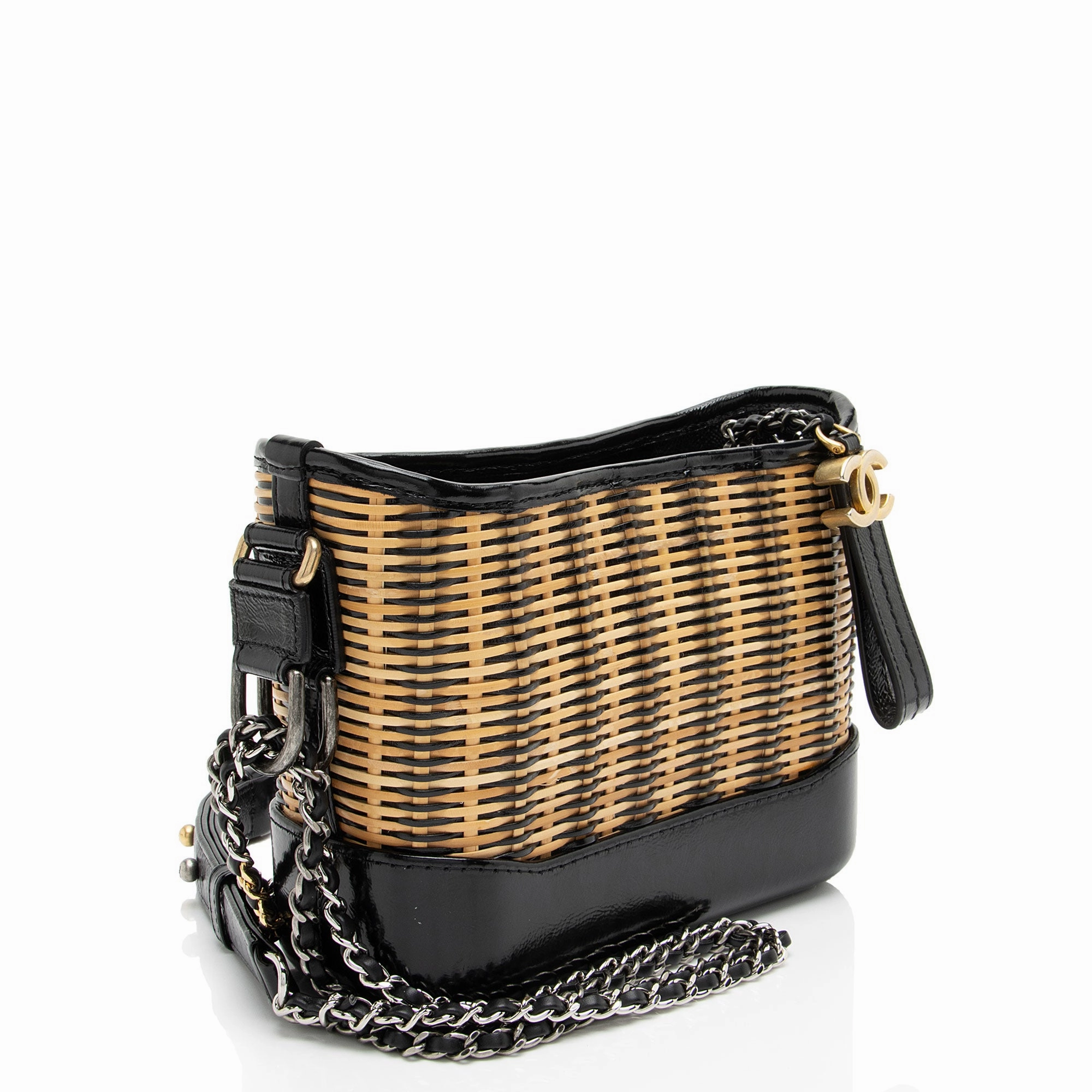 Chanel Rattan Calfskin Gabrielle Small Hobo