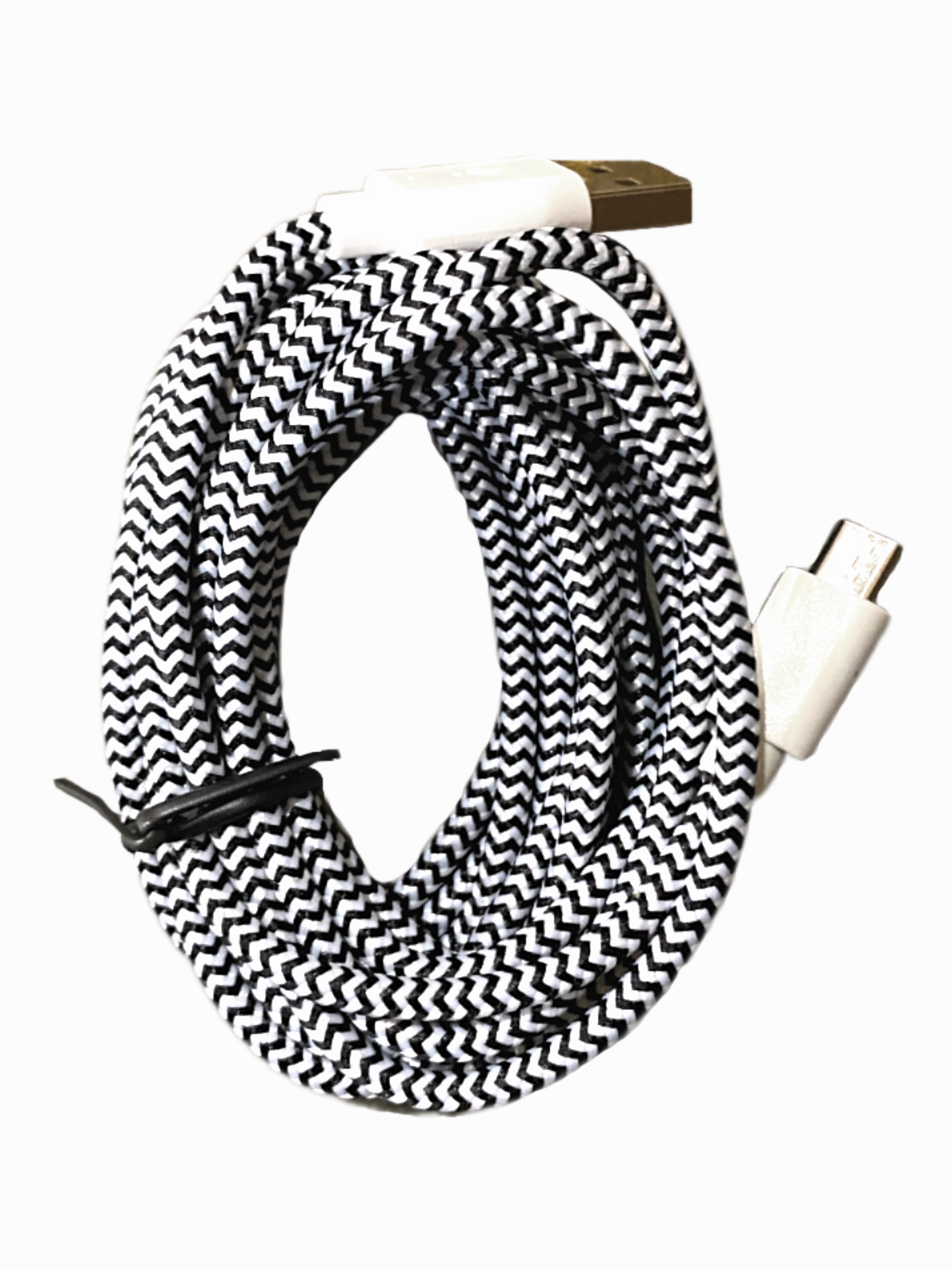 Charging Cable Cloth USB to Micro USB 9FT - 6 Pieces Per Pack 40081
