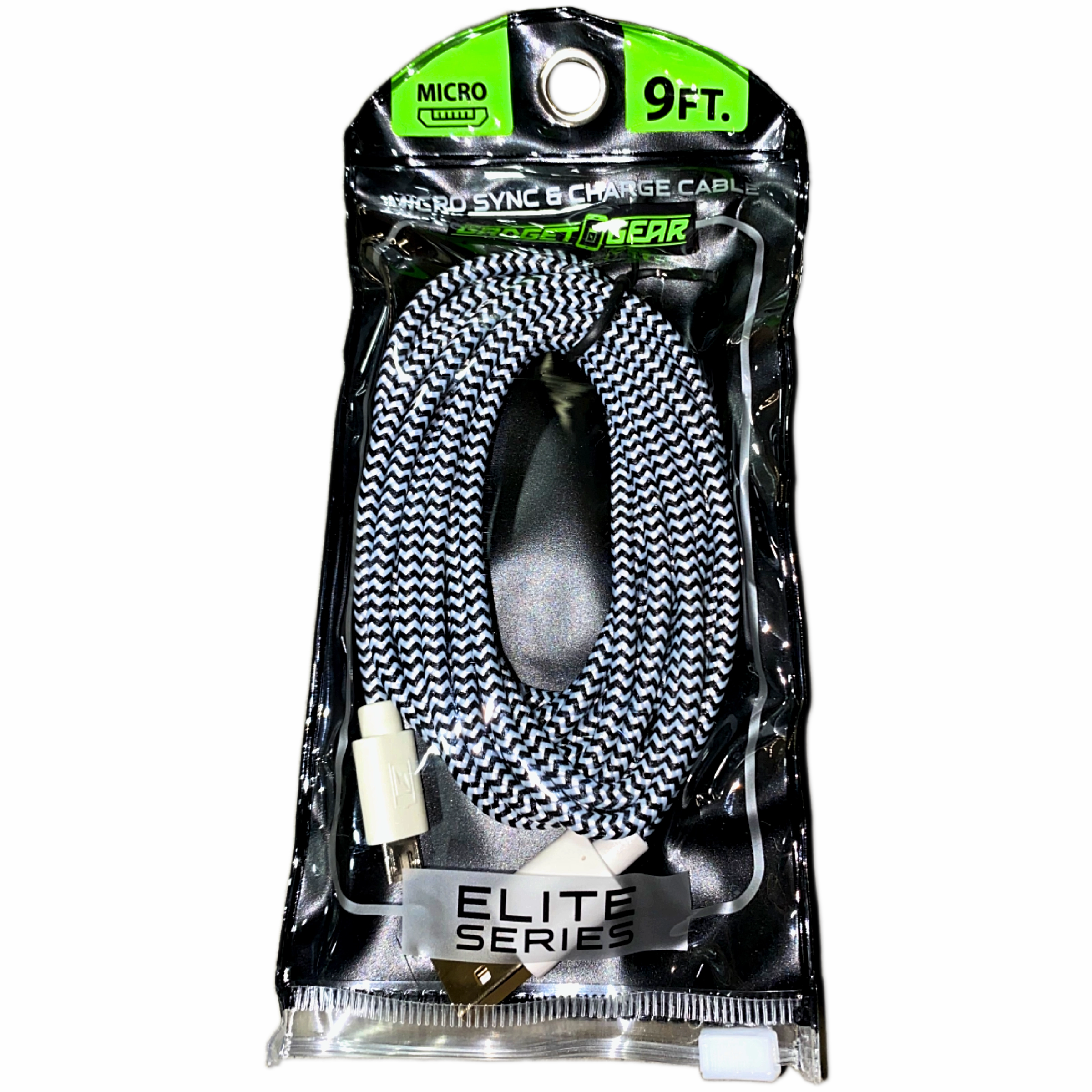 Charging Cable Cloth USB to Micro USB 9FT - 6 Pieces Per Pack 40081