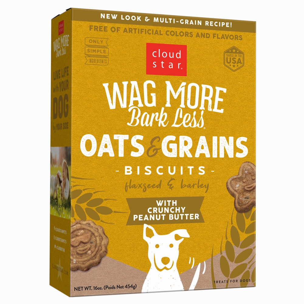 Cloud Star Wag More Bark Less Oven Baked Crunchy Peanut Butter Dog Treats