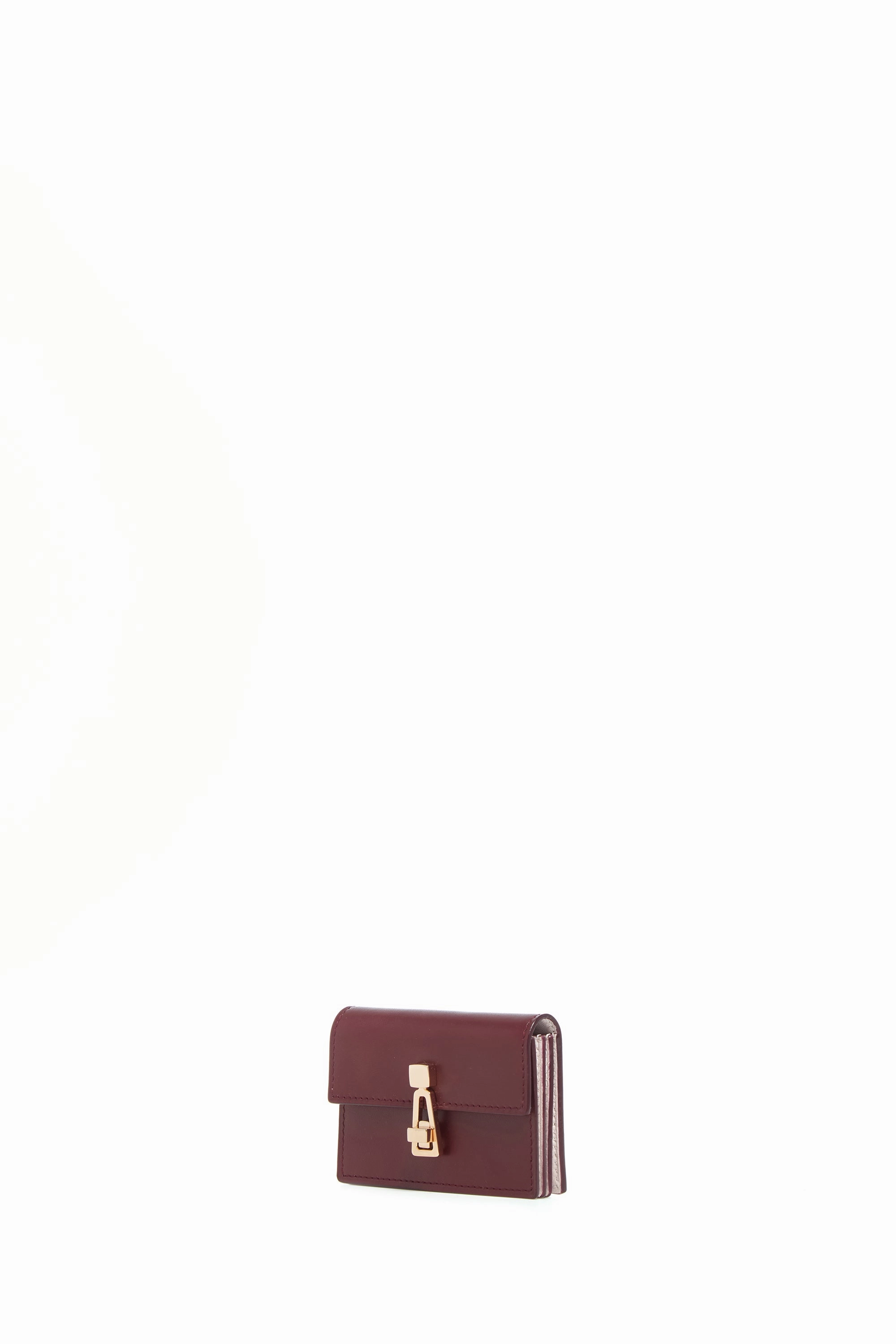 Concertina Card Wallet in Bordeaux & Pink Leather