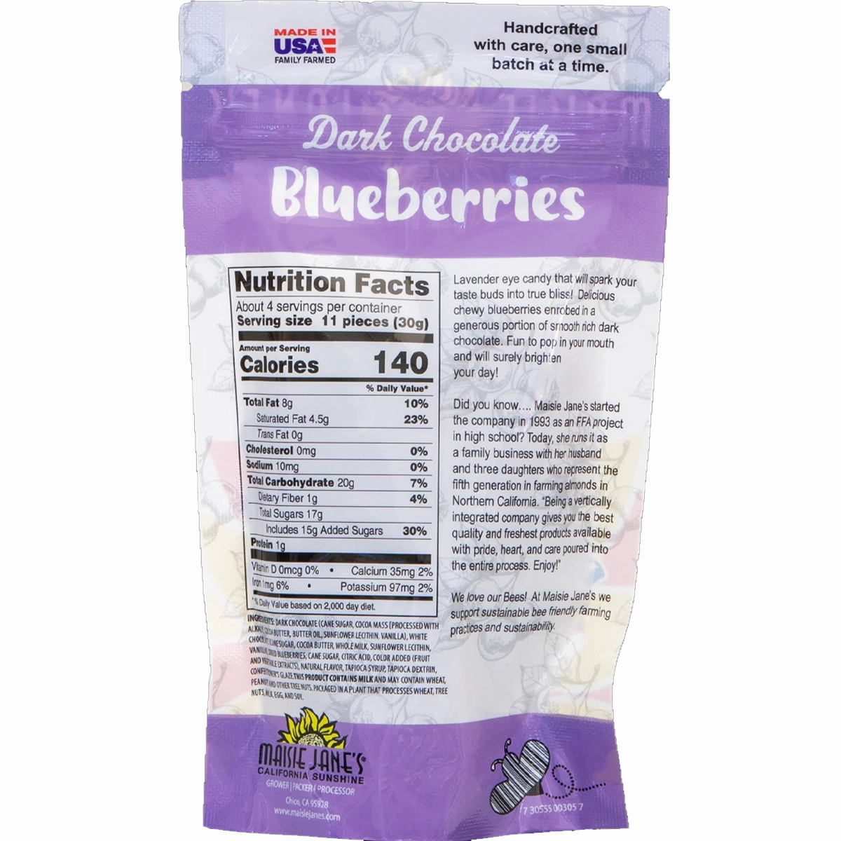Dark Chocolate Blueberries 4 oz
