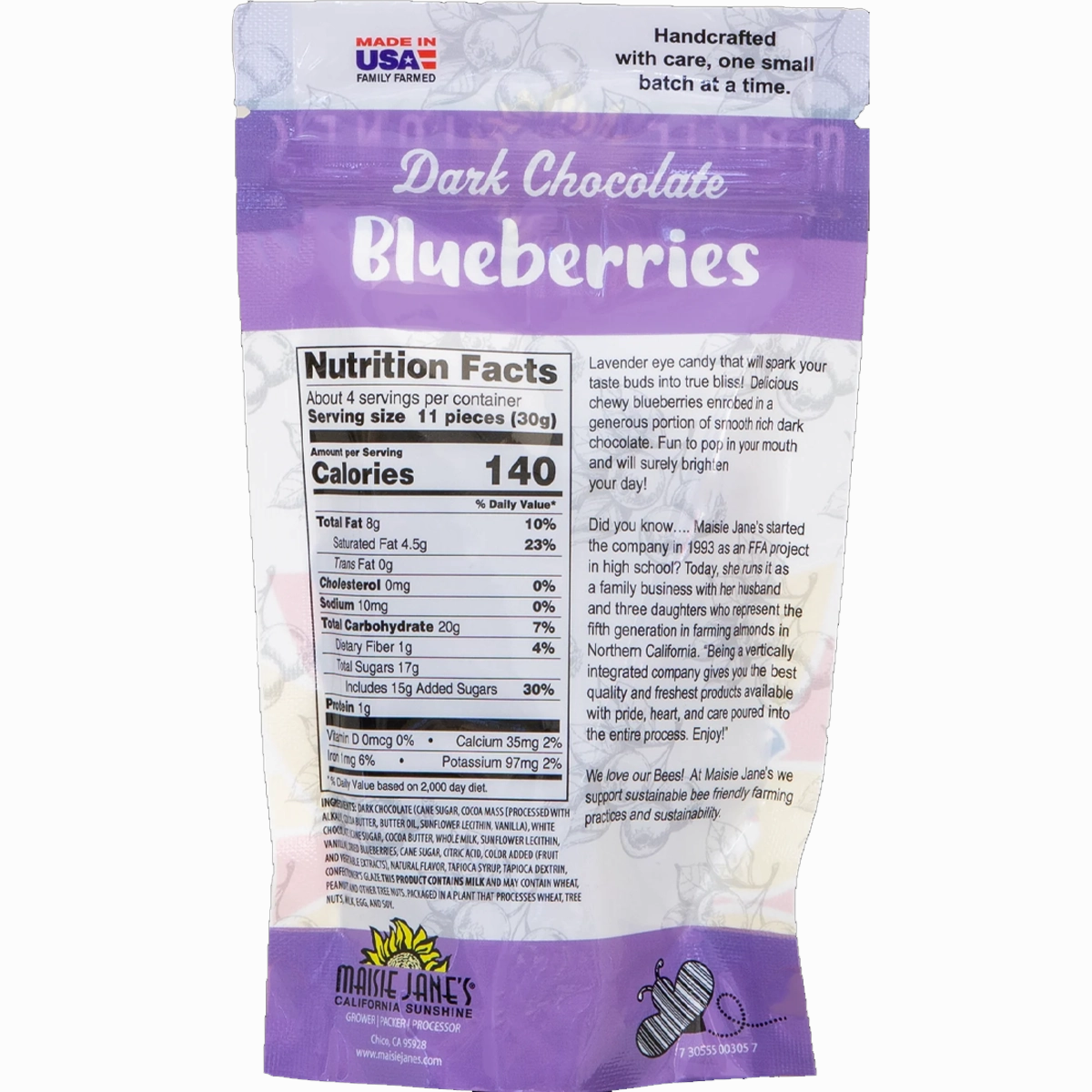 Dark Chocolate Blueberries 4 oz