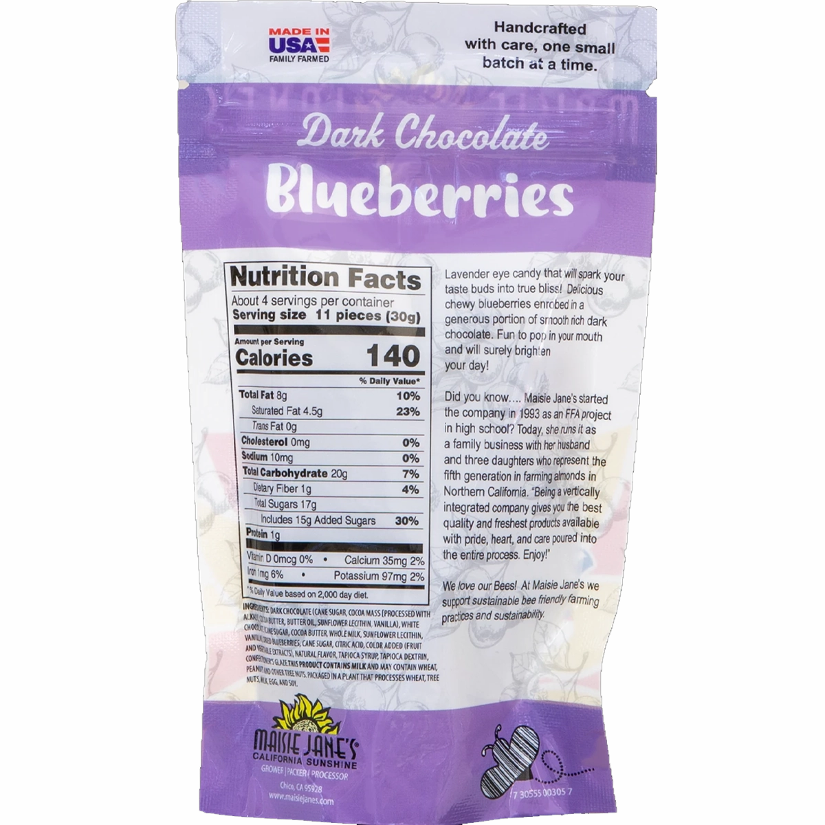 Dark Chocolate Blueberries 4 oz