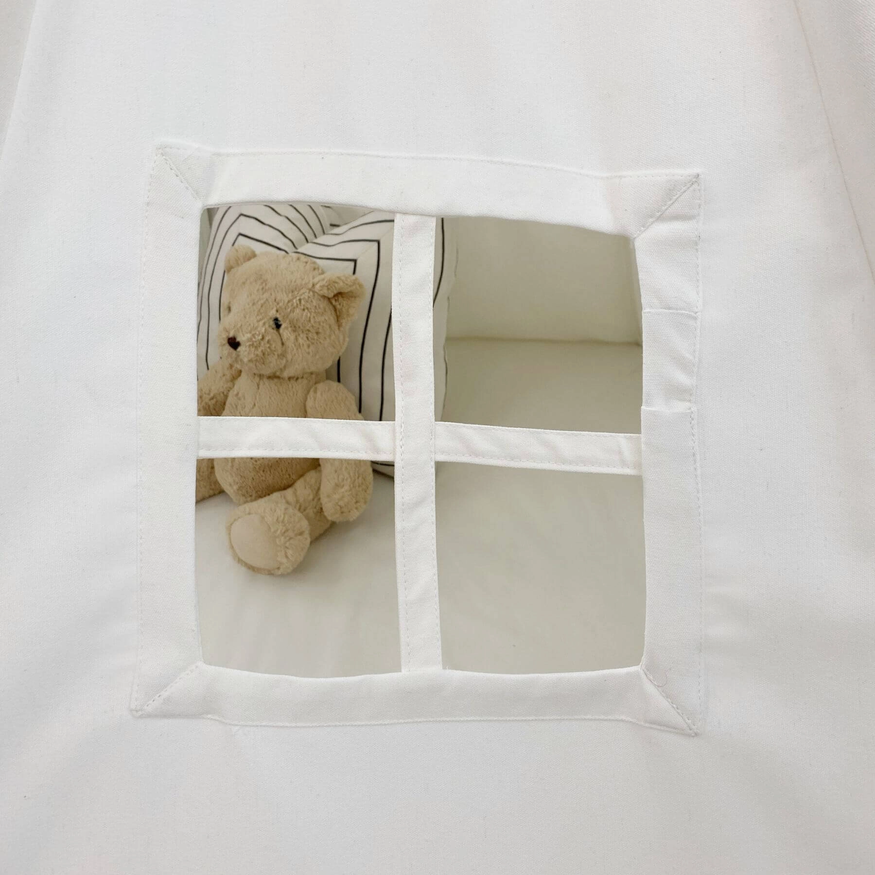 Domestic Objects Play Tent Canopy No Doors, Cream, Crib/Cot 28 X 52" Inches