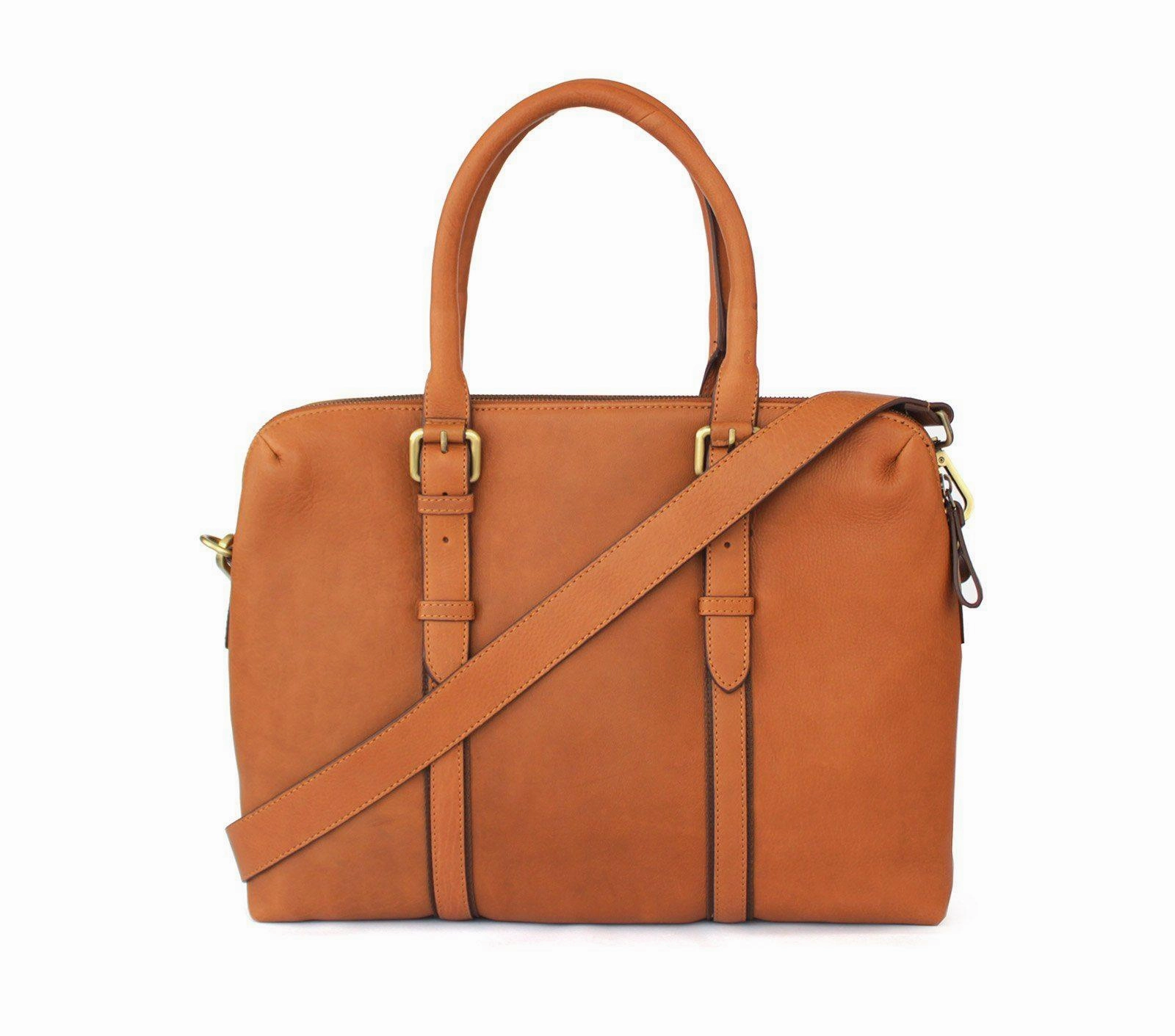 Dual Zip Laptop Bag Leather