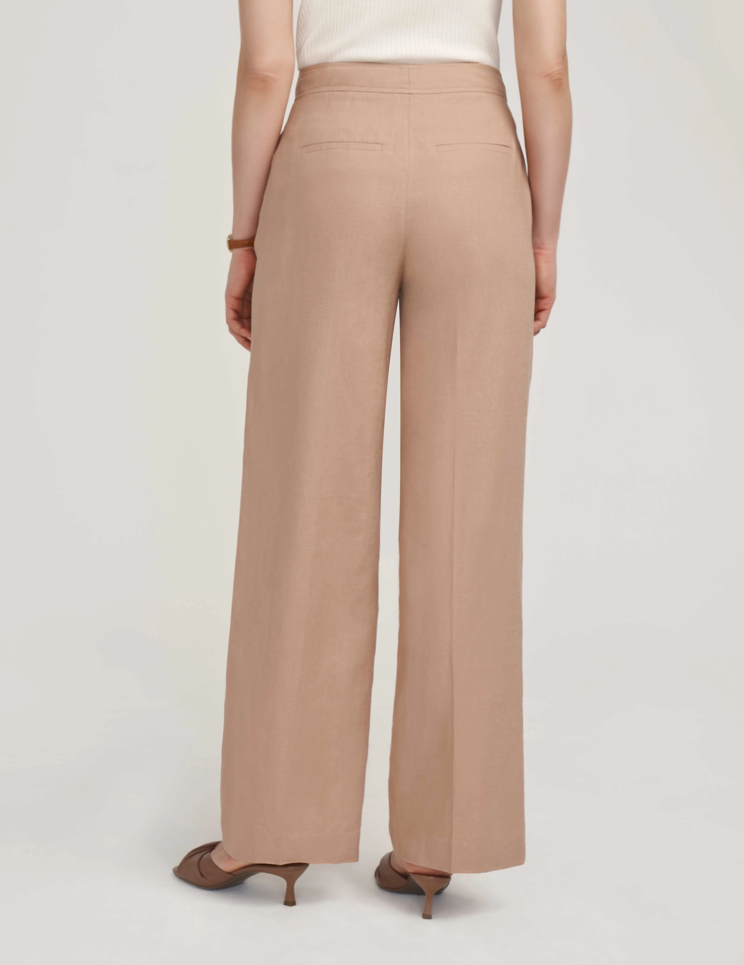Fly Front Wide Leg Trouser- Sale