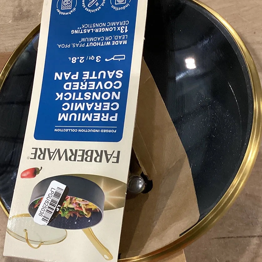 Forged Induction 3qt Ceramic Nonstick Covered Saute Pan