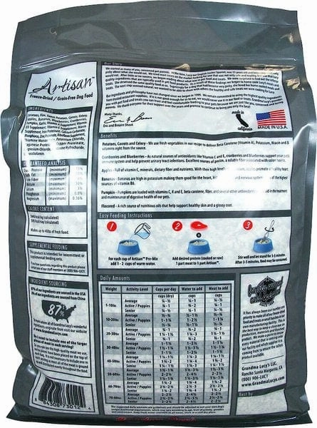 Grandma Lucy's Artisan Grain Free Premix Freeze Dried Dog Food