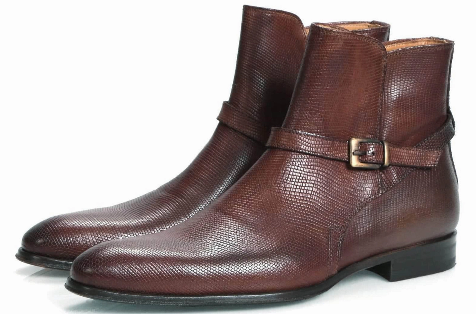 Jackson Jodhpur Zip Boot Tan Snakeskin