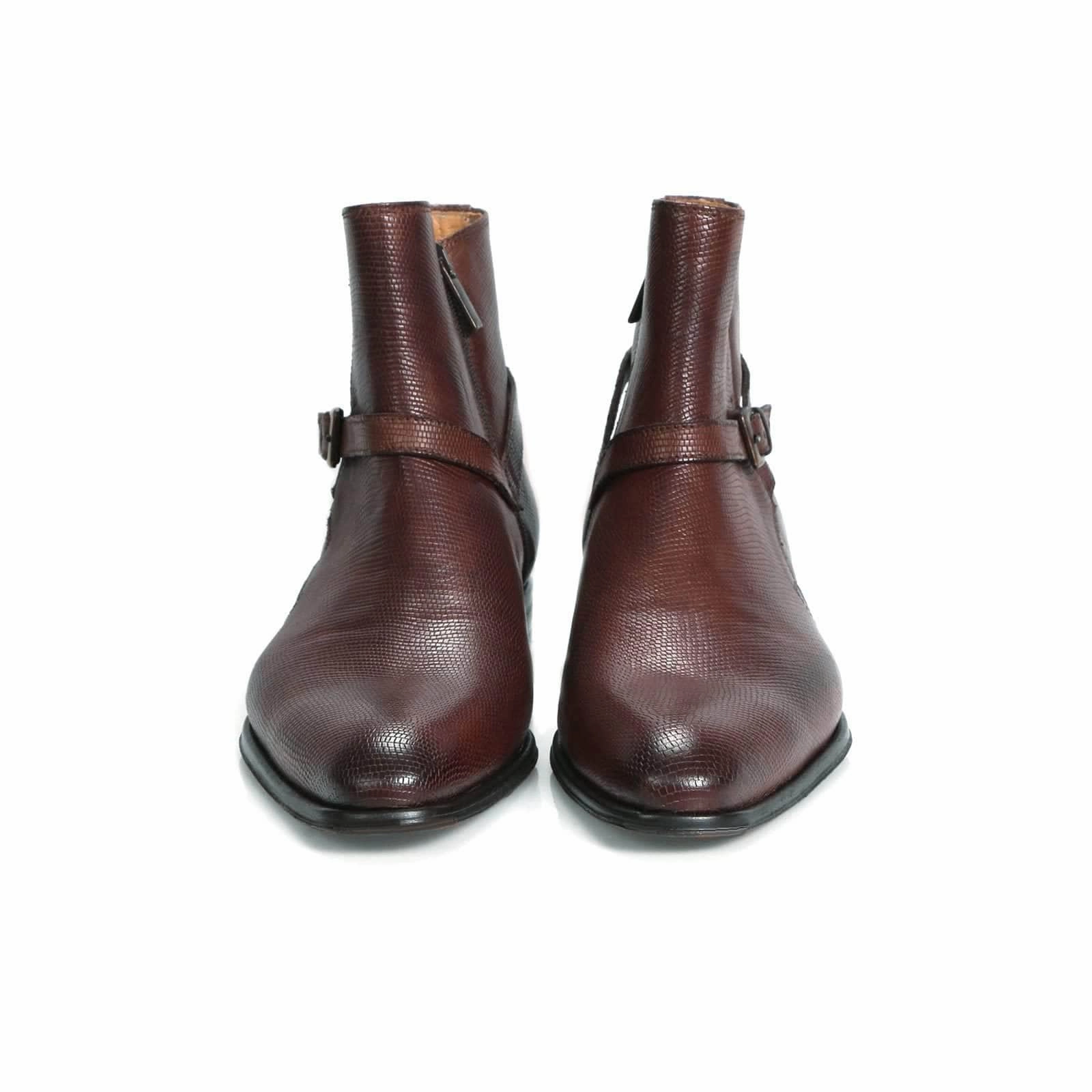 Jackson Jodhpur Zip Boot Tan Snakeskin