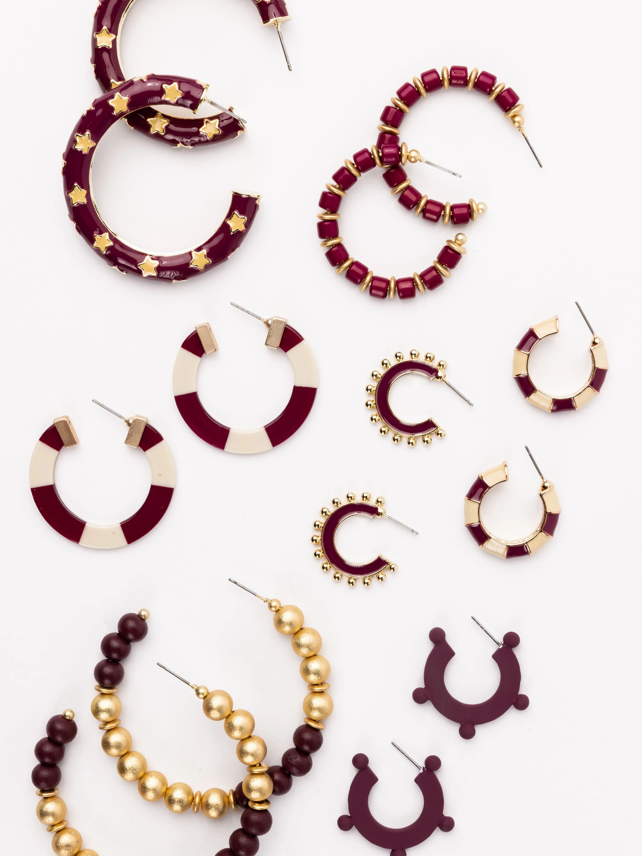 Janette Earrings | Garnet   Gold