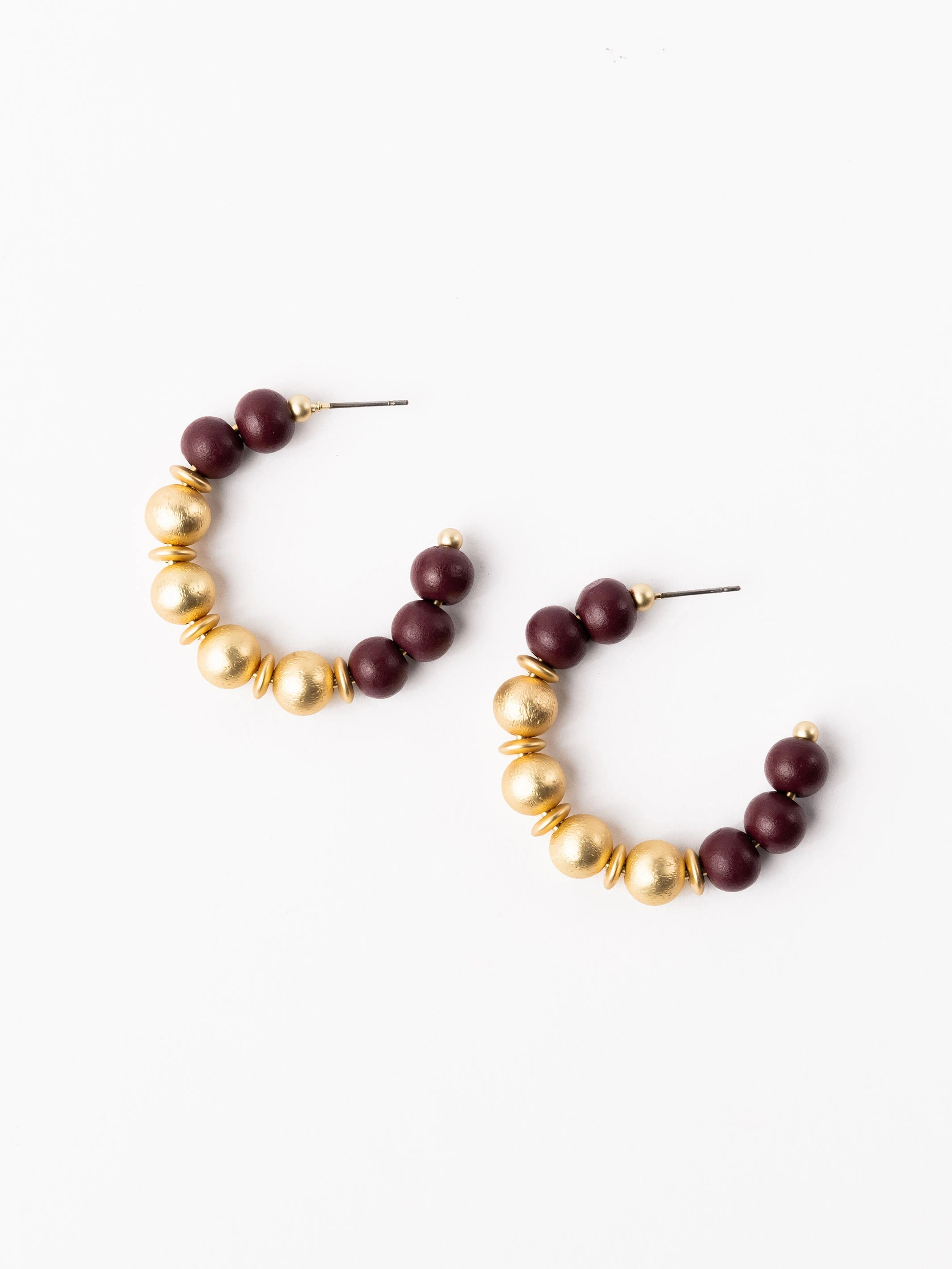Janette Earrings | Garnet   Gold