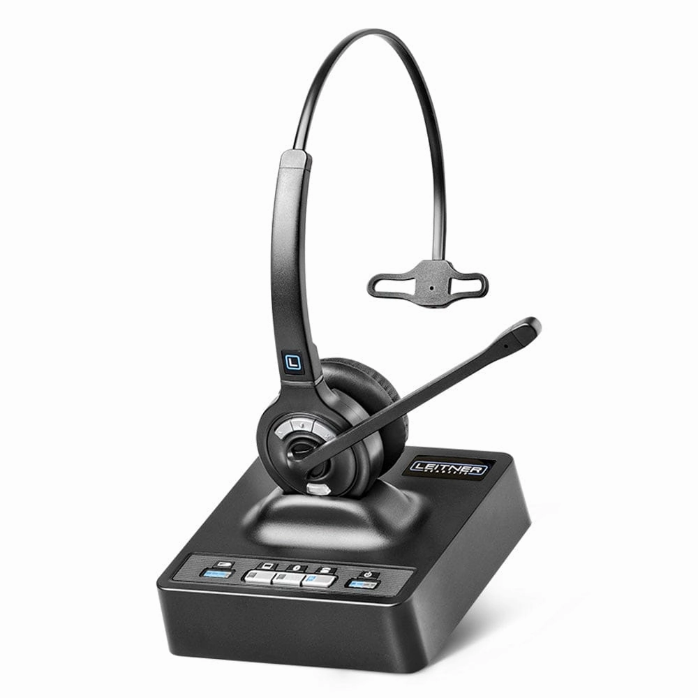Leitner LH370 Wireless Headset – Works With Your Office Phone, Computer, and Cell Phone