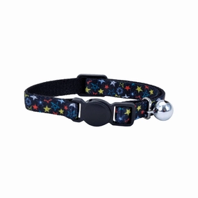 Li'l Pals® Elastic Kitten Collar, Black Stars