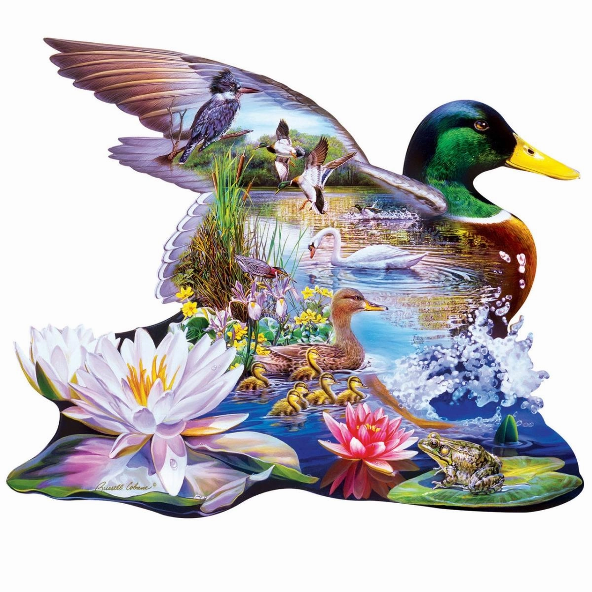 MasterPieces  Contours Woodland Ducks Shaped Puzzle 500 Piece