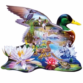 MasterPieces  Contours Woodland Ducks Shaped Puzzle 500 Piece