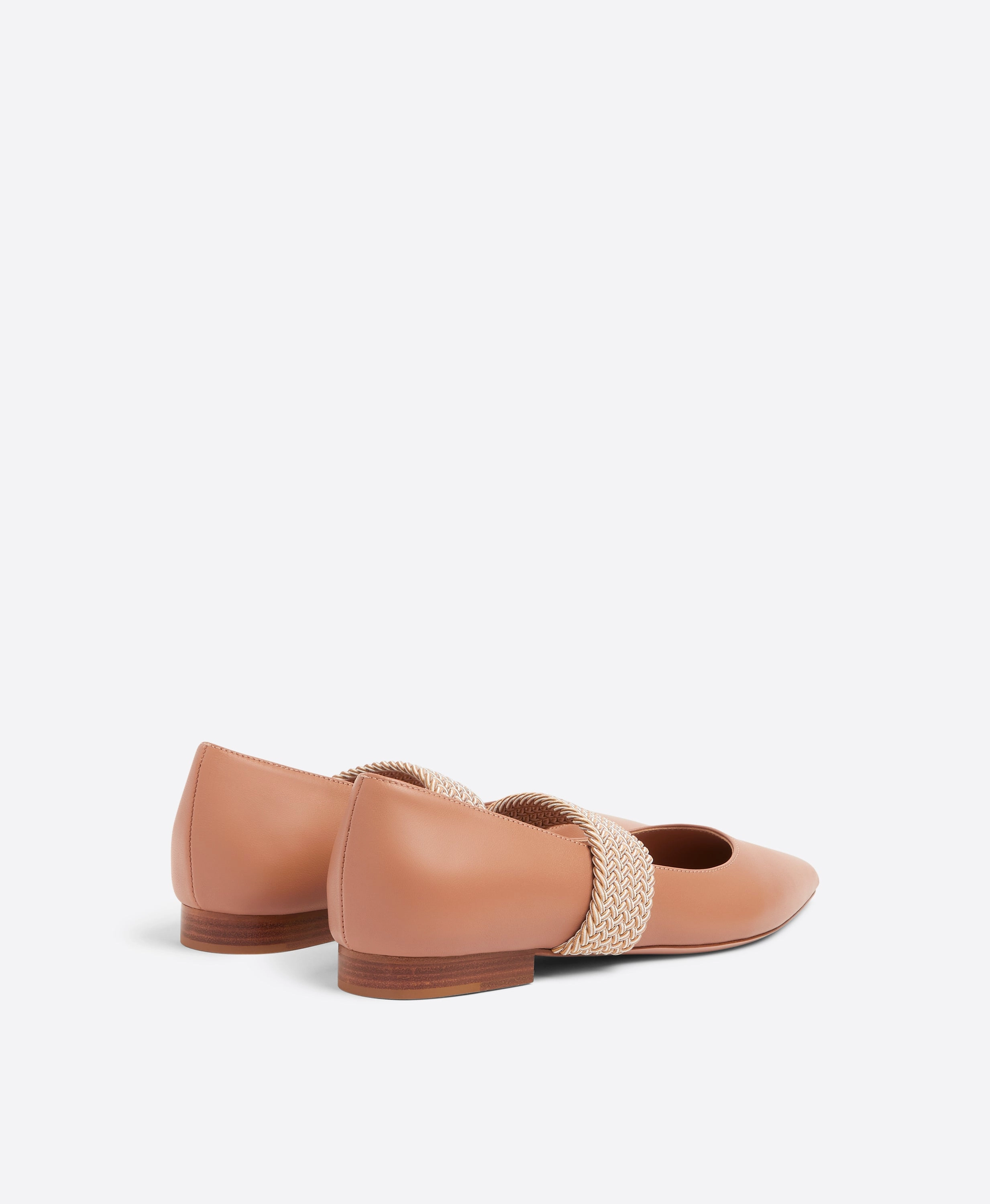Melanie Blush Leather Flat Pumps