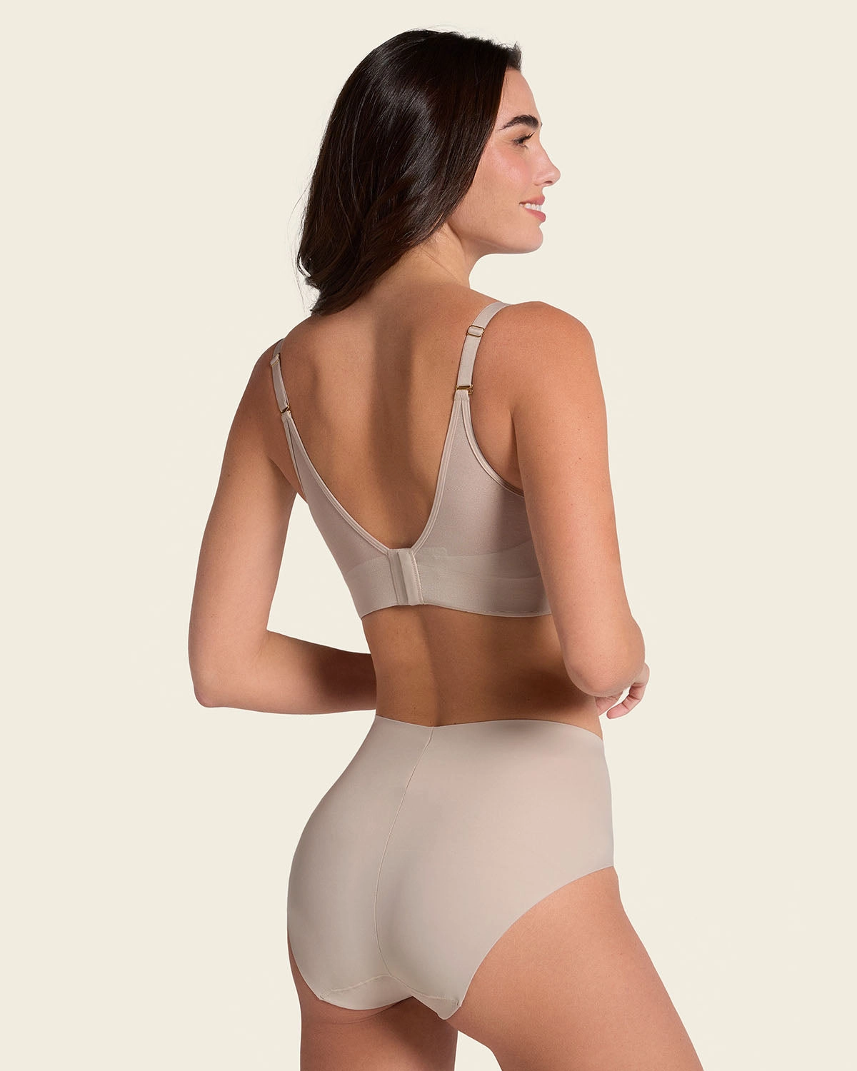 Memory Foam Push-Up Underwire Bustier Bra with Strappy Front