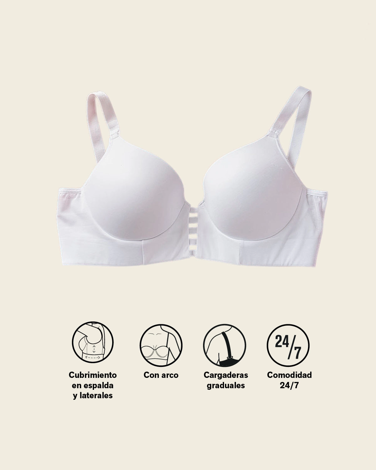 Memory Foam Push-Up Underwire Bustier Bra with Strappy Front