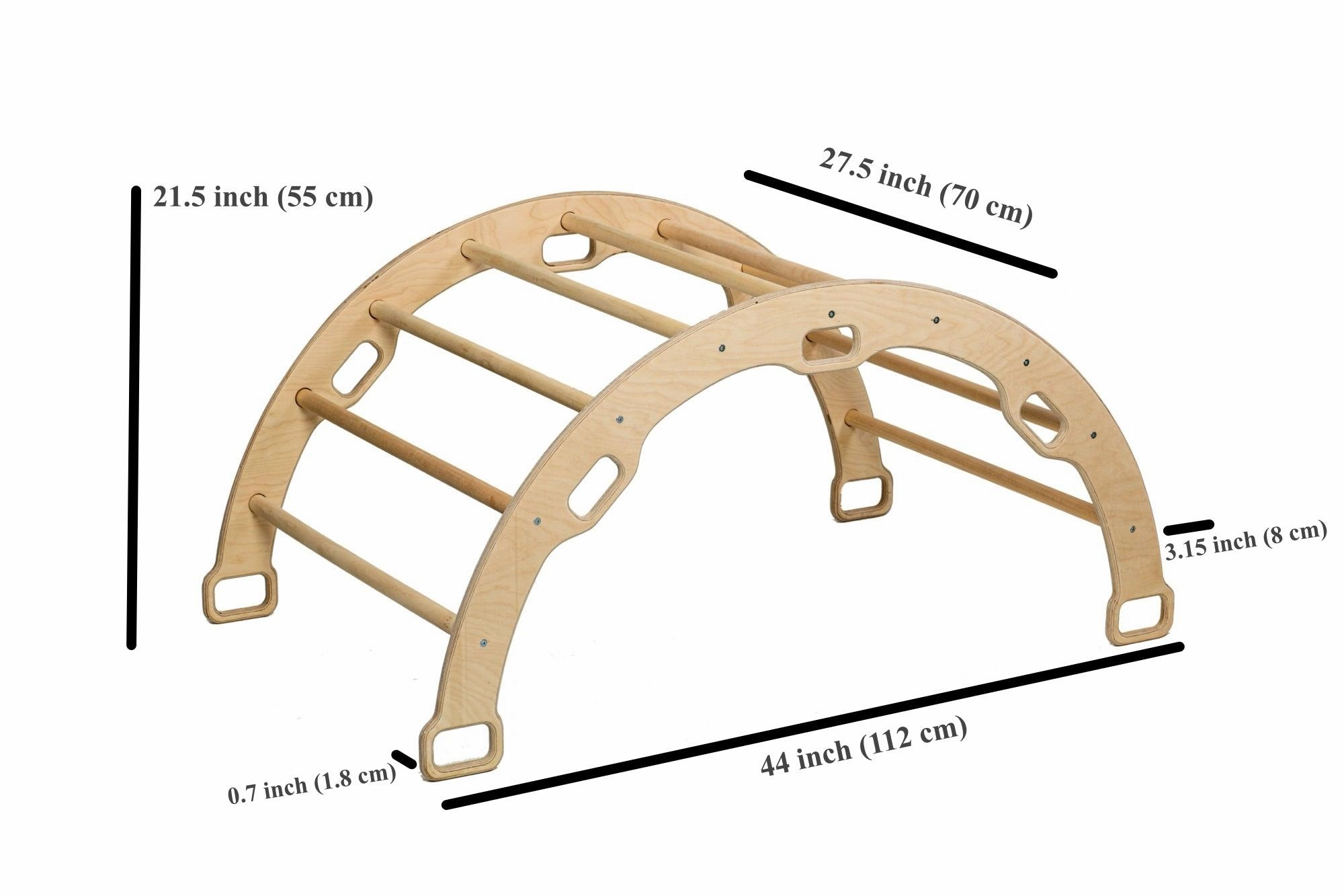 Montessori Arch Rocker With Ramp and Pillow
