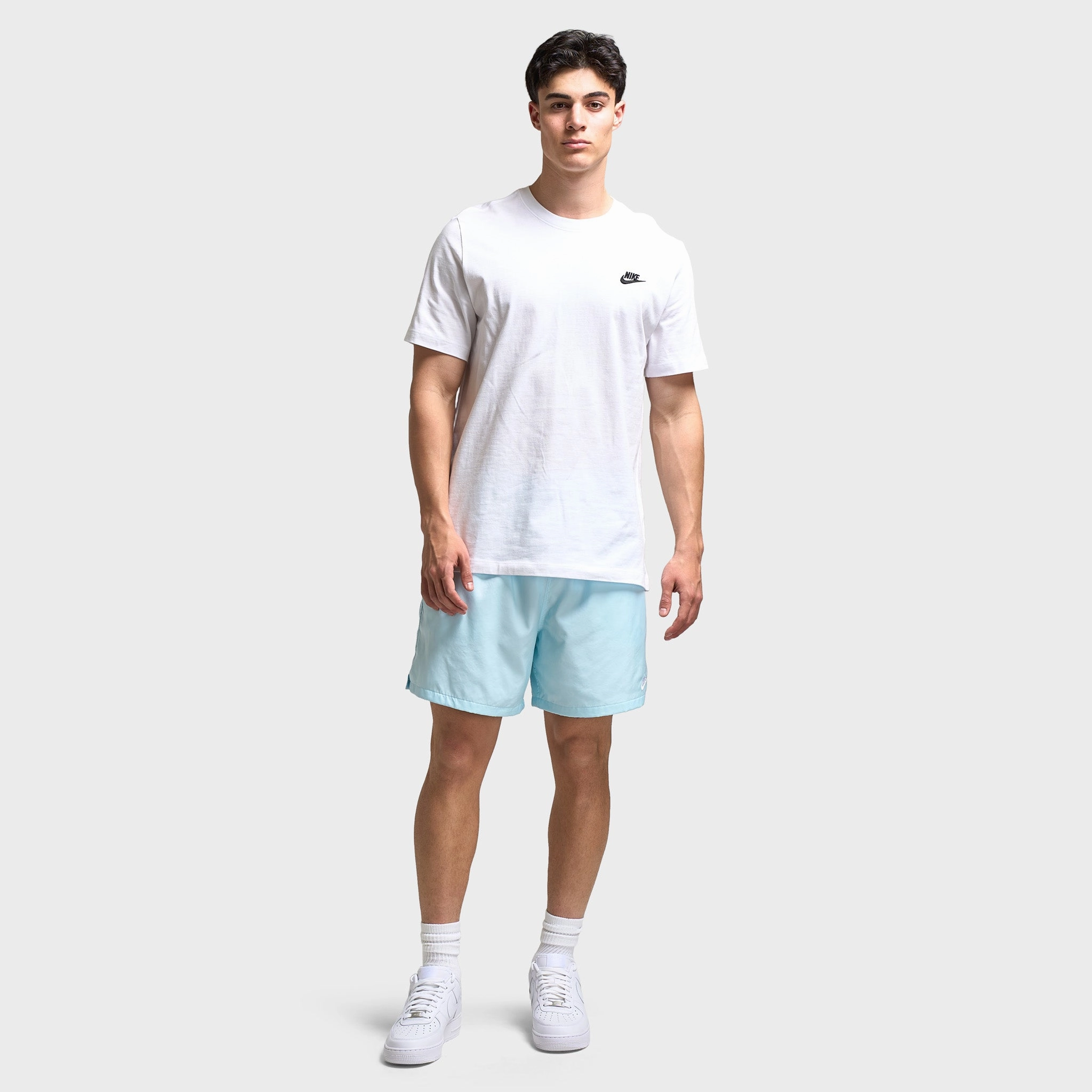 Nike Club Flow Shorts Glacier Blue / White