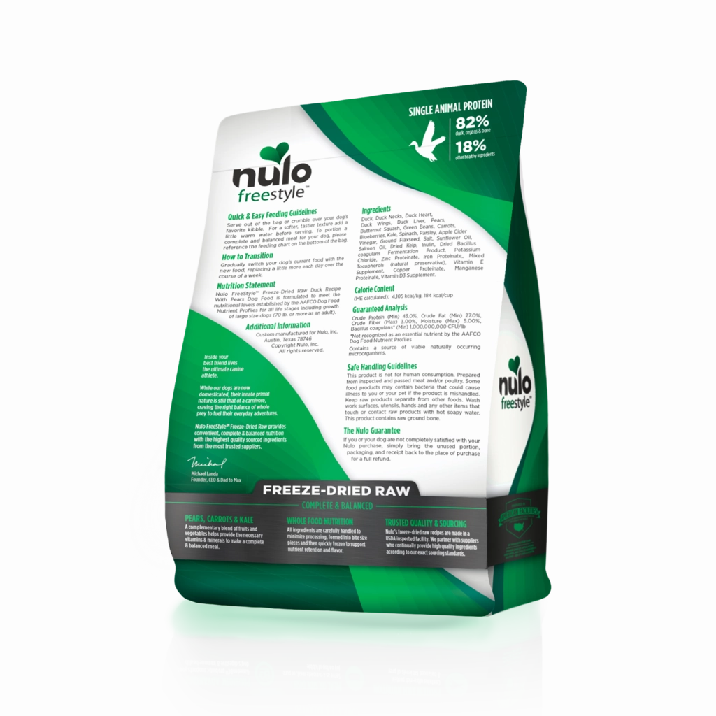 Nulo Freestyle Freeze-Dried Raw Duck with Pears