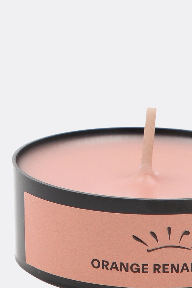 Orange Renaissance six scented tea light candles