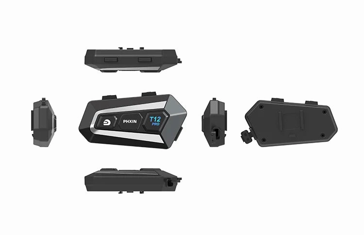 PHXIN T12 Pro Mesh Bluetooth Intercom Single Sound & Music Sharing
