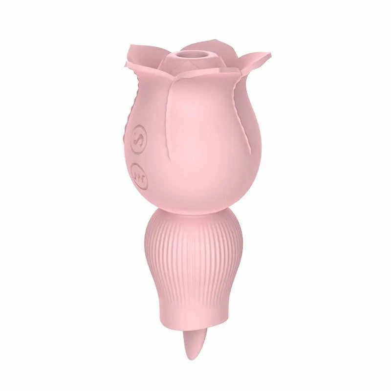 Quusvik 2-in-1 Rose Sucking Vibrator with Tongue Simulation for Women