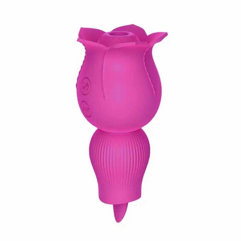 Quusvik 2-in-1 Rose Sucking Vibrator with Tongue Simulation for Women