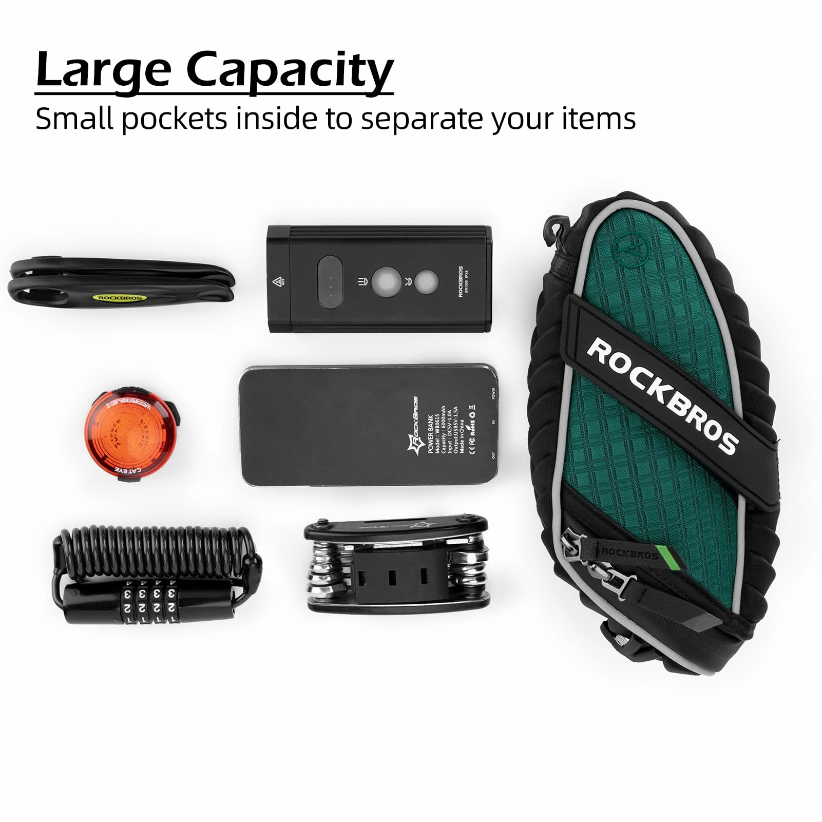 ROCKBROS  Bicycle Saddle Bag Under Seat 3D Shell Cycling Seat Pack