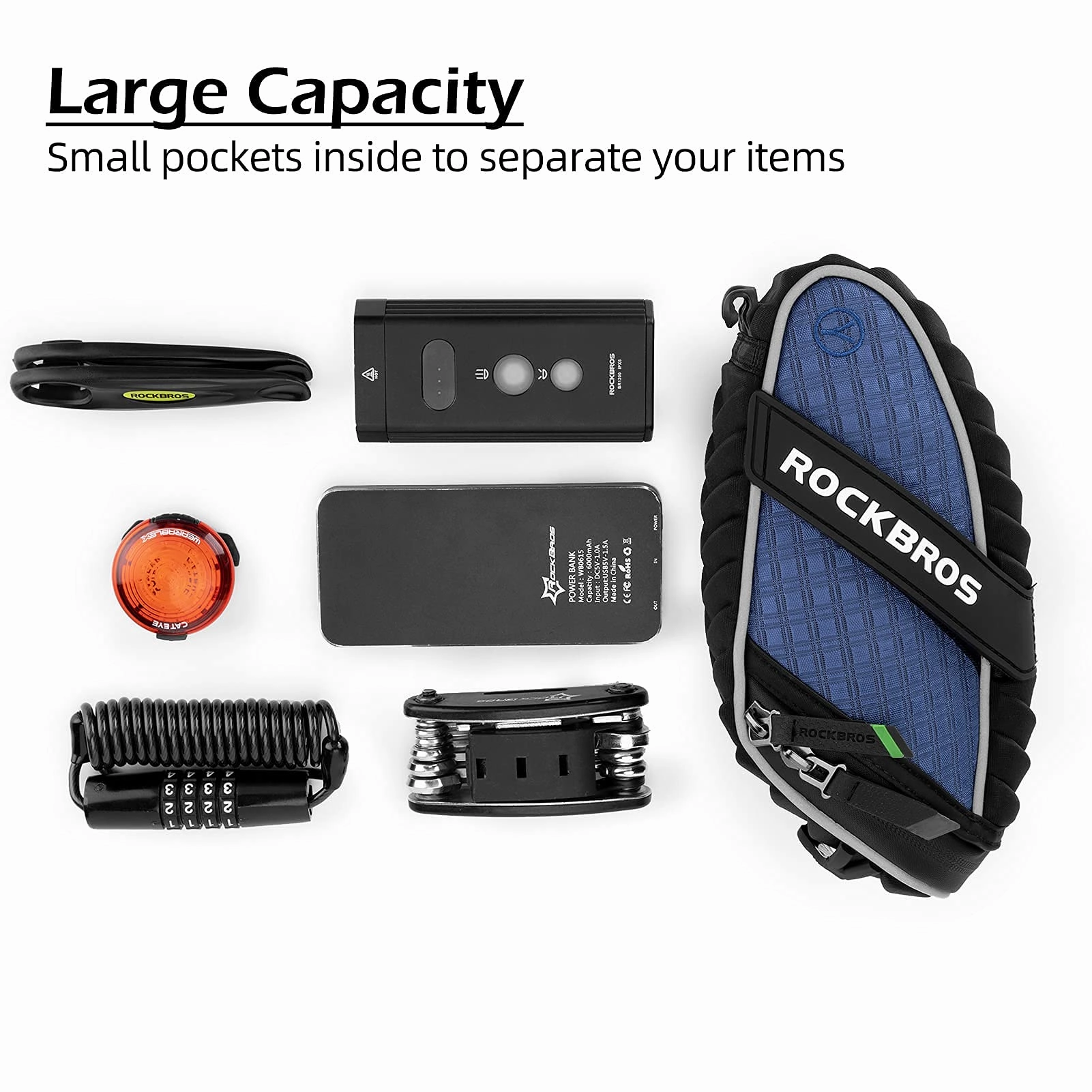ROCKBROS  Bicycle Saddle Bag Under Seat 3D Shell Cycling Seat Pack