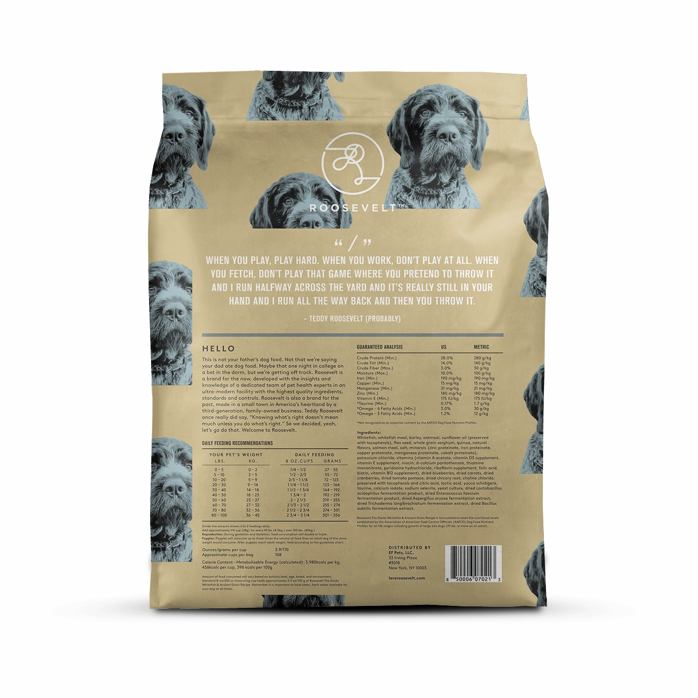 Roosevelt The Docks Whitefish & Ancient Grain Recipe Dry Dog Food