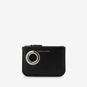 SA8100SE Silver Eyelet Wallet Black
