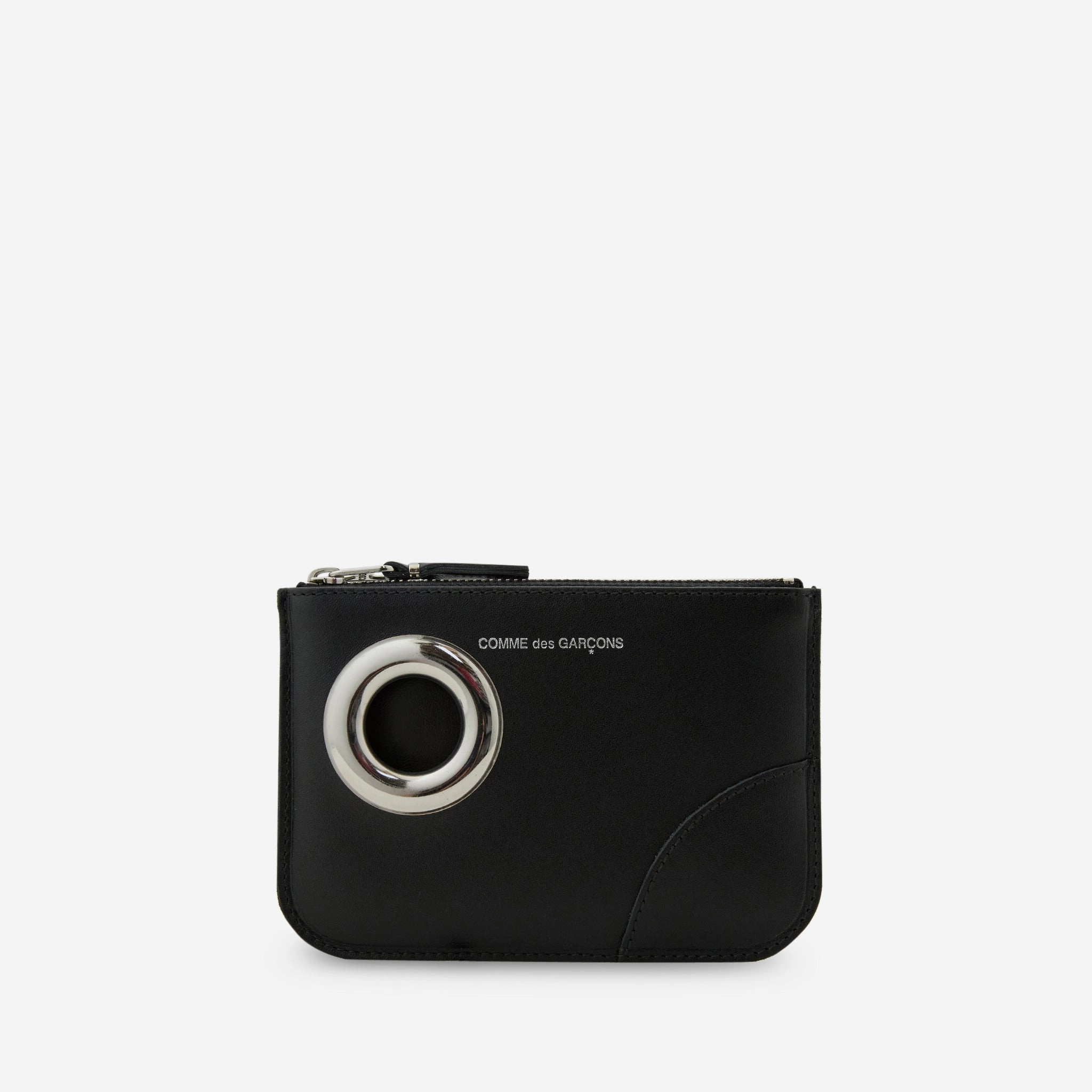 SA8100SE Silver Eyelet Wallet Black