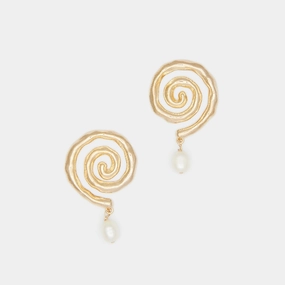 Sacred Spiral Earrings in Gold