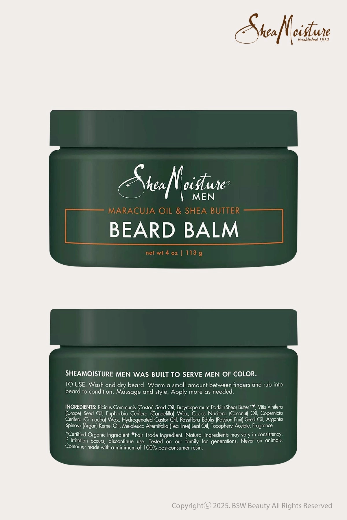 SHEA MOISTURE MEN MARACUJA OIL & SHEA BUTTER BEARD BALM 4oz