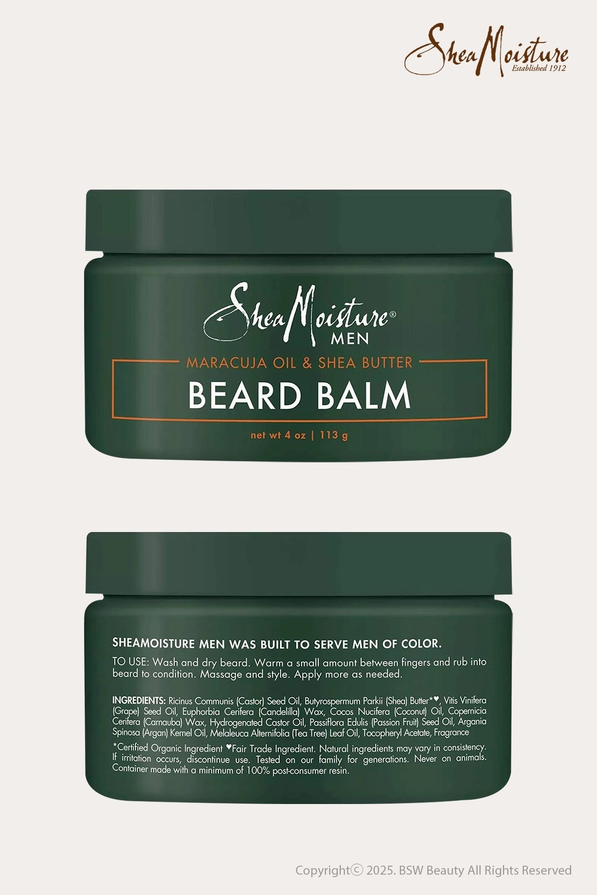 SHEA MOISTURE MEN MARACUJA OIL & SHEA BUTTER BEARD BALM 4oz