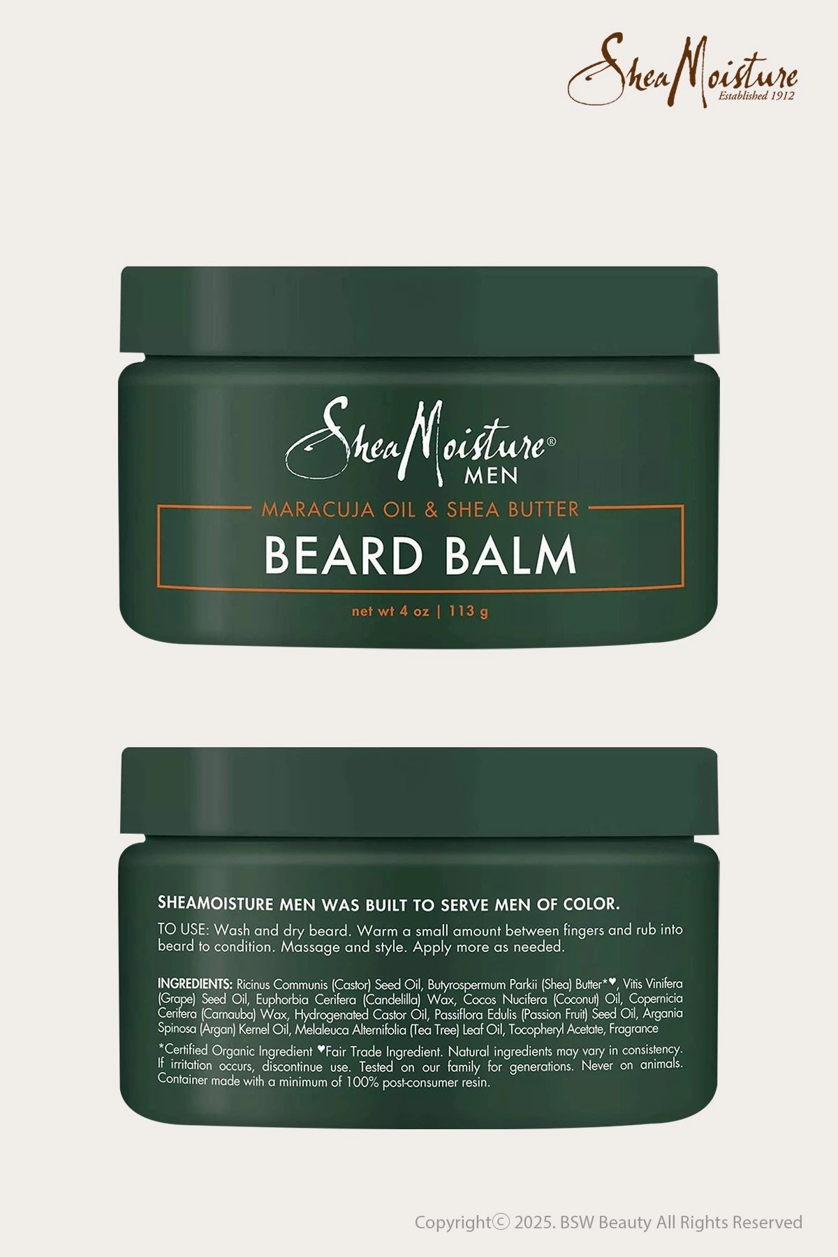 SHEA MOISTURE MEN MARACUJA OIL & SHEA BUTTER BEARD BALM 4oz