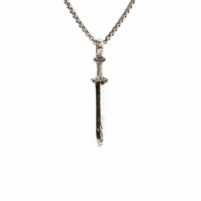 Silver or Silver and Bronze Viking Sword Pendant Small