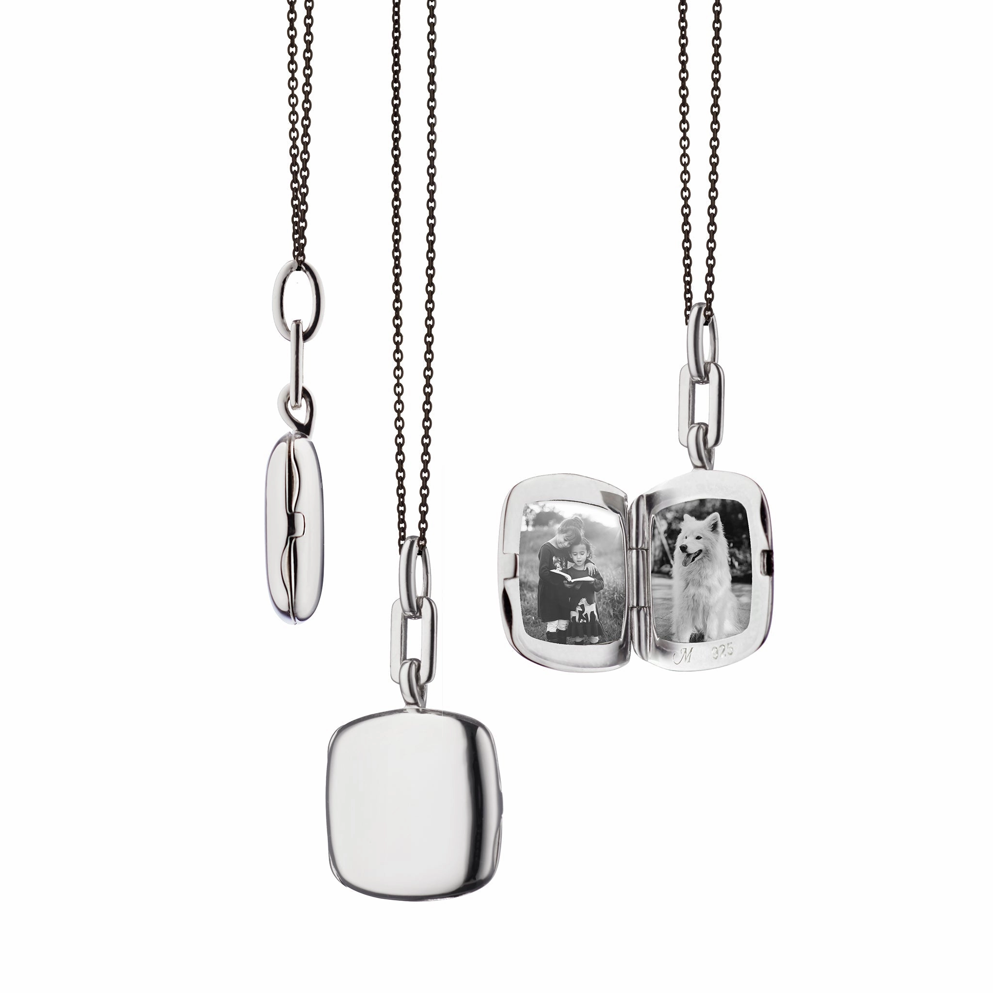 Slim "Viv" Sterling Silver Anniversary Locket Necklace