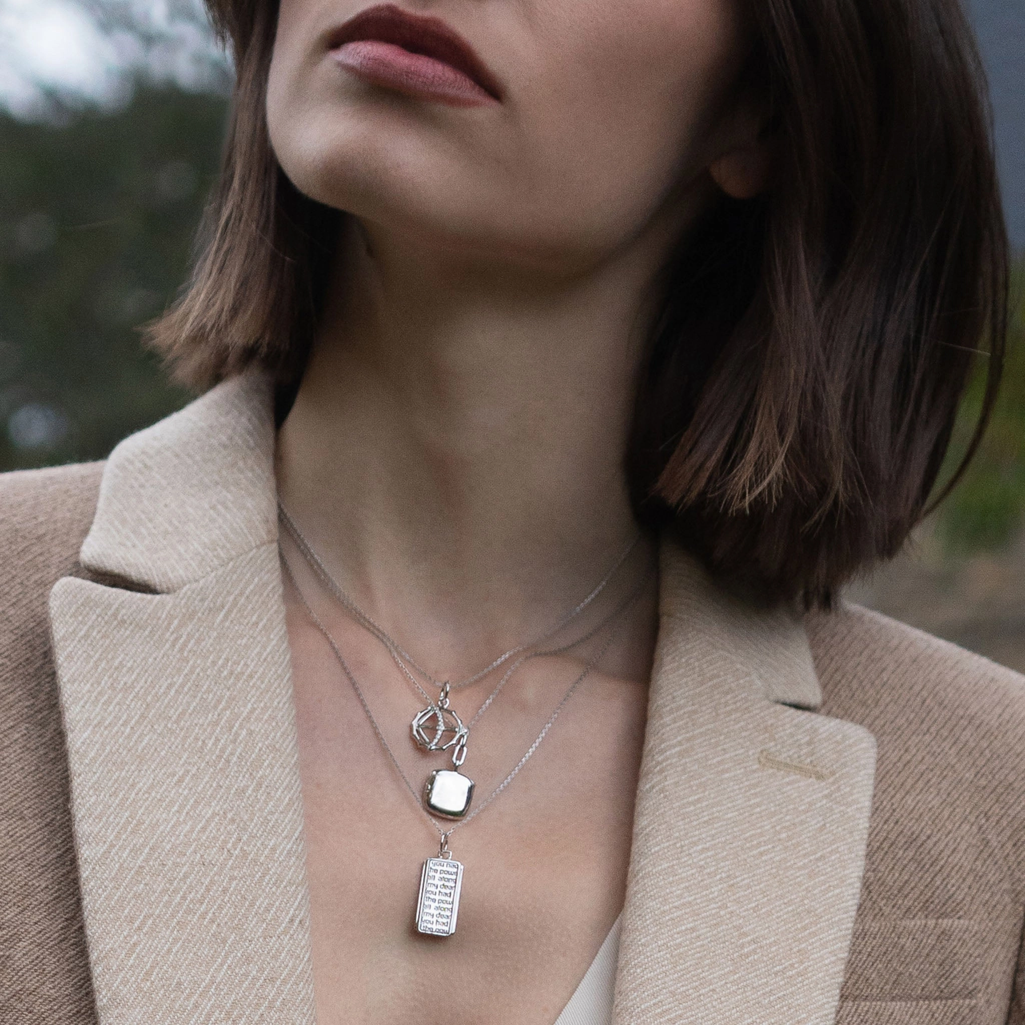 Slim "Viv" Sterling Silver Anniversary Locket Necklace