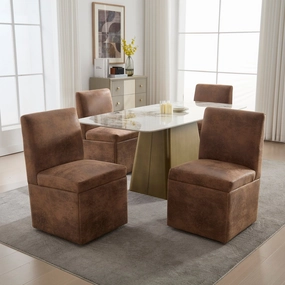 Streamdale Swivel Dining Chairs Set of 2, Rolling Kitchen Chairs